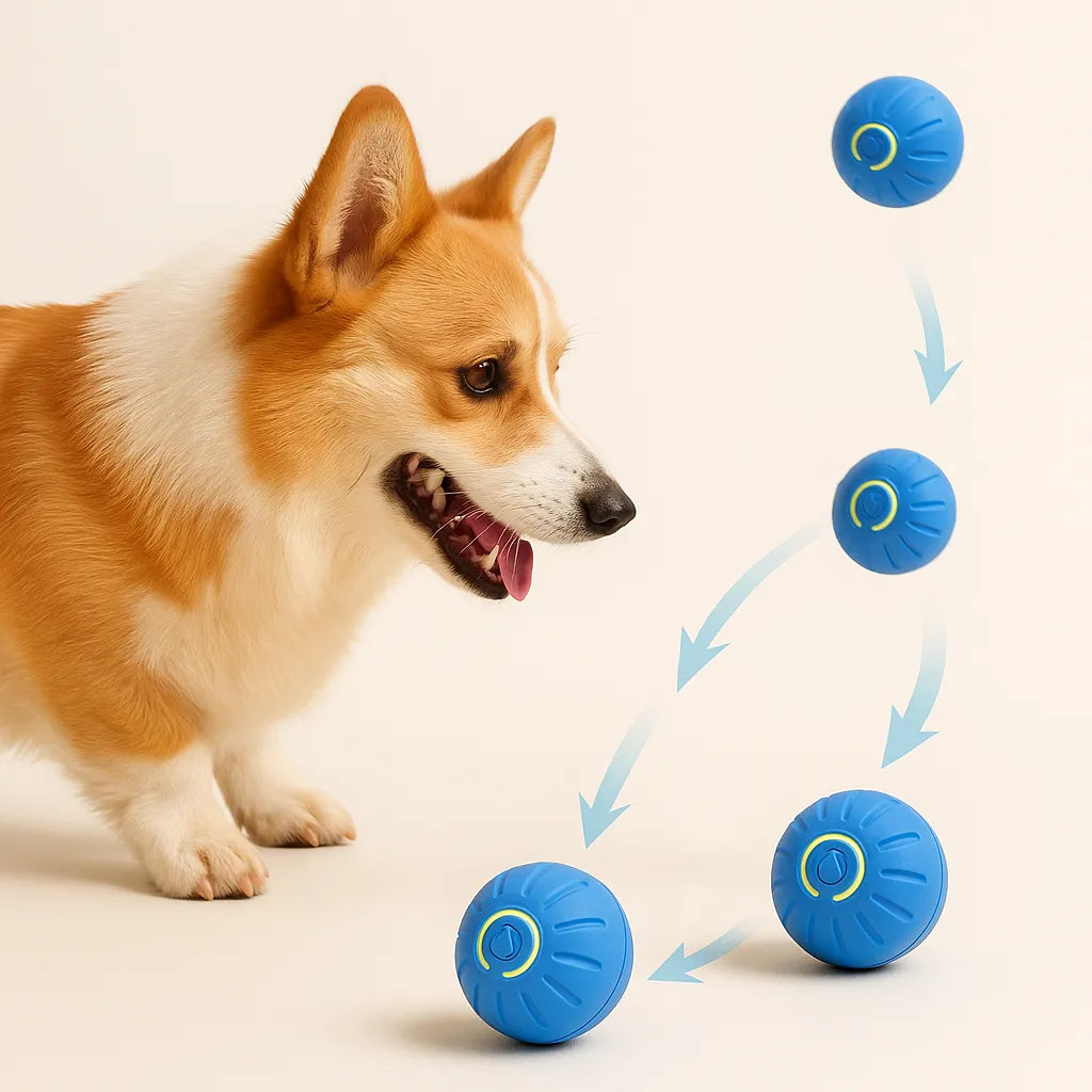 Barkly Interactive Ball™ – Esfera de Brincadeira Autônoma Inteligente para Cães
